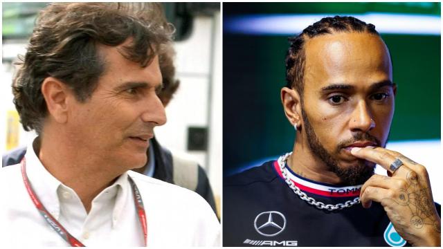 Nelson Piquet y Lewis Hamilton, en un montaje.