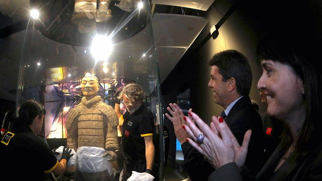 La apertura de las cajas de los guerreros de Xi'an a principios de esta semana.