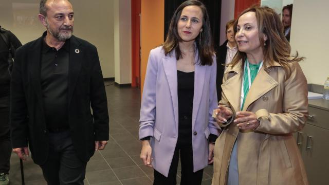 La ministra de Derechos Sociales y Agenda 2030, Ione Belarra, durante la inauguración de la Ciudad del Mayor de León, este sábado.
