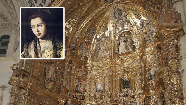 Imagen de Teresa y un templo sagrado en Medina de Rioseco