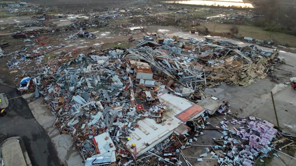 Así ha quedado el municipio de Rolling Fork tras el tornado