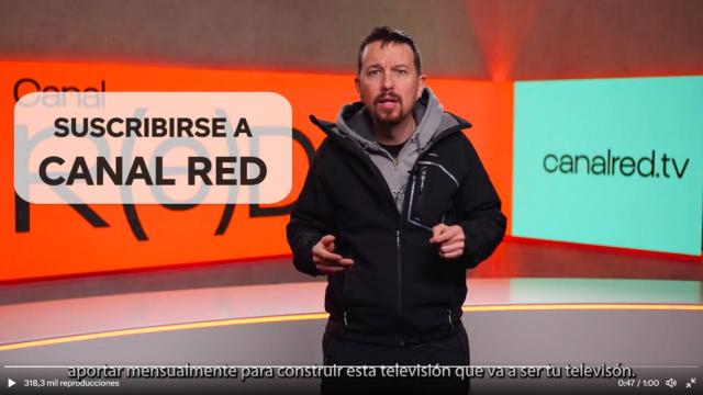 Pablo Iglesias presenta su nueva televisión.
