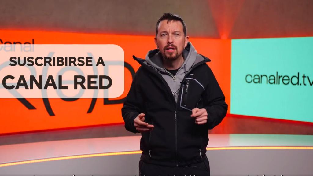 Pablo Iglesias presenta su nueva televisión.