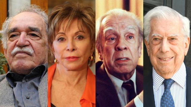 Gabriel García Márquez, Isabel Allende, Jorge Luis Borges y Mario Vargas Llosa son los autores más traducidos del español en el siglo XXI según el Mapa Mundial de la Traducción del Instituto Cervantes. Fotos: Clasos/Lalo Álvarez/Gtres/José Oliva/EFE