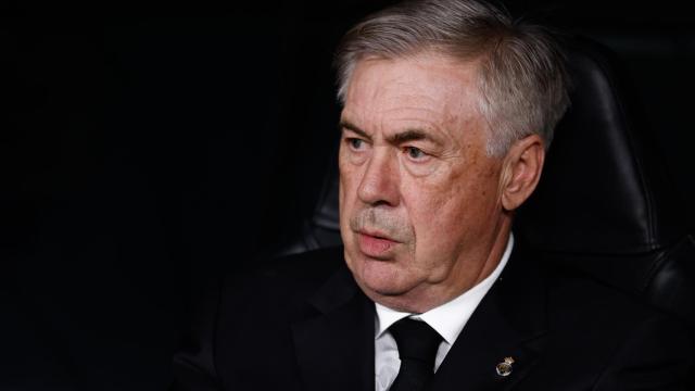 Carlo Ancelotti, en el banquillo del Real Madrid