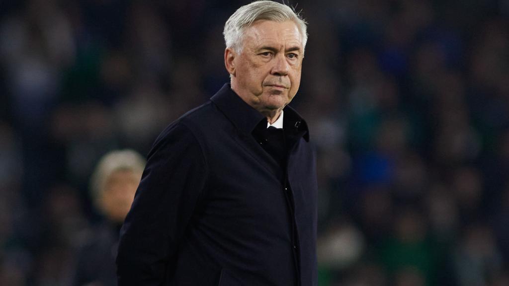 Carlo Ancelotti, en un partido del Real Madrid de la temporada 2022/2023