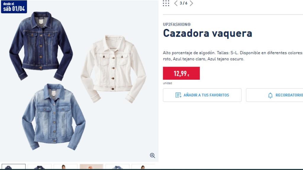 Cazadora vaquera.