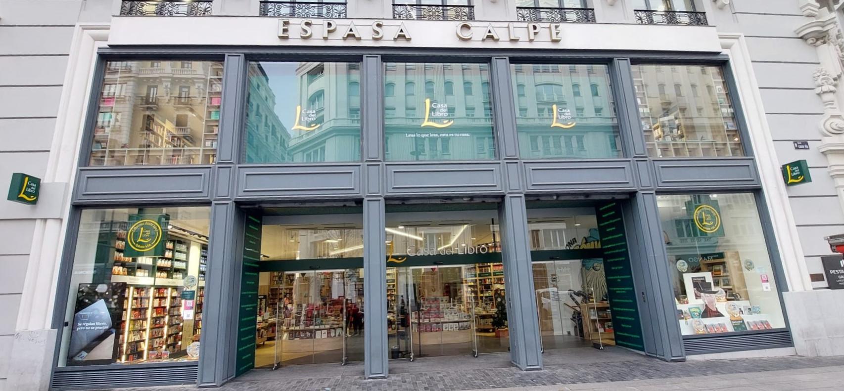 Fachada principal de La Casa del Libro de Gran Vía en la actualidad.