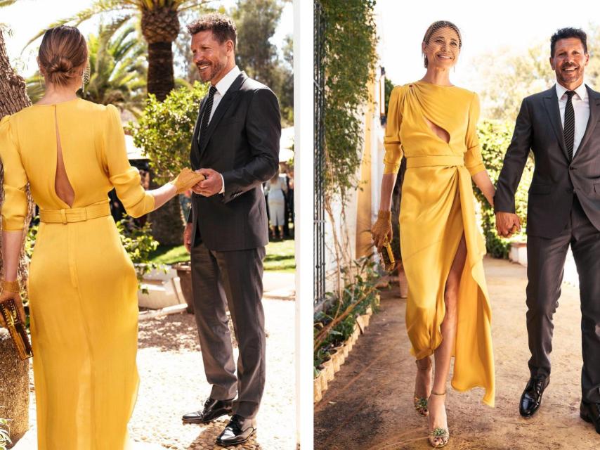 La modelo y Simeone, con sus 'looks' de boda.