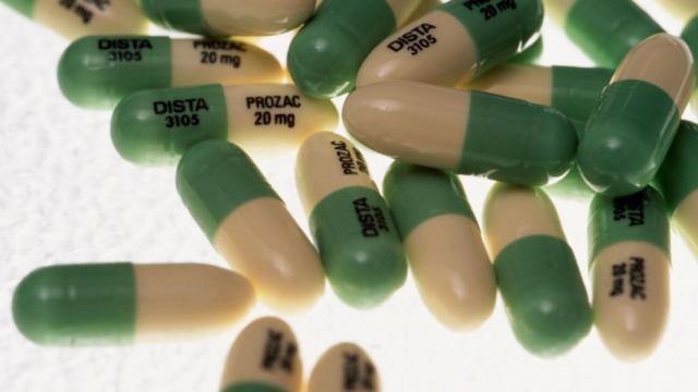 Pastillas de Prozac, un conocido antidepresivo.