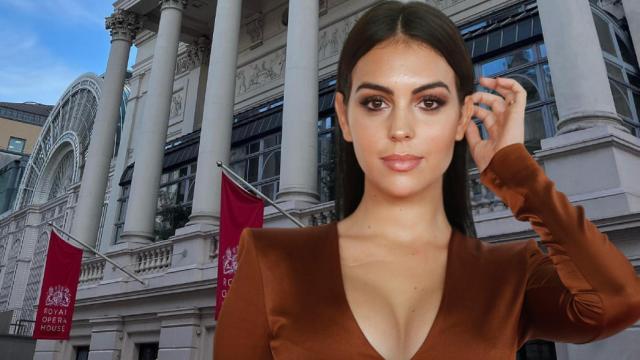 Georgina Rodríguez junto a la Royal Opera House, en un montaje de JALEOS.