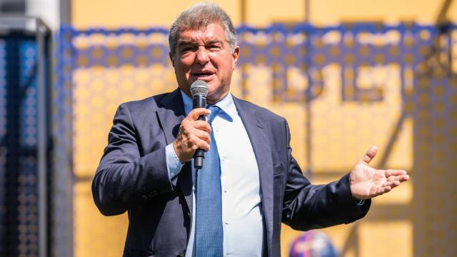 Joan Laporta, en un evento con el FC Barcelona.