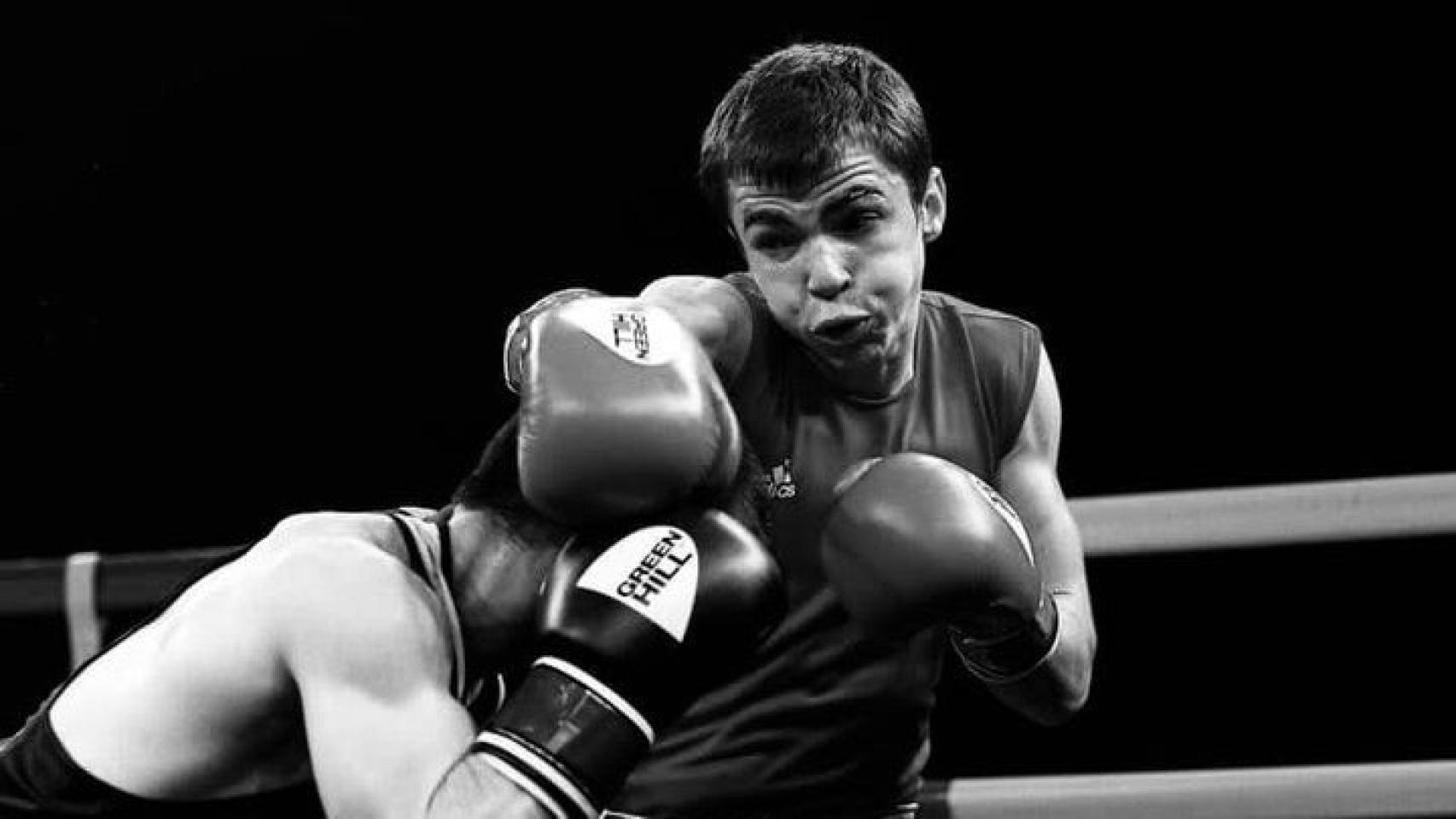 Maskym Galinichev, en uno de sus combates.