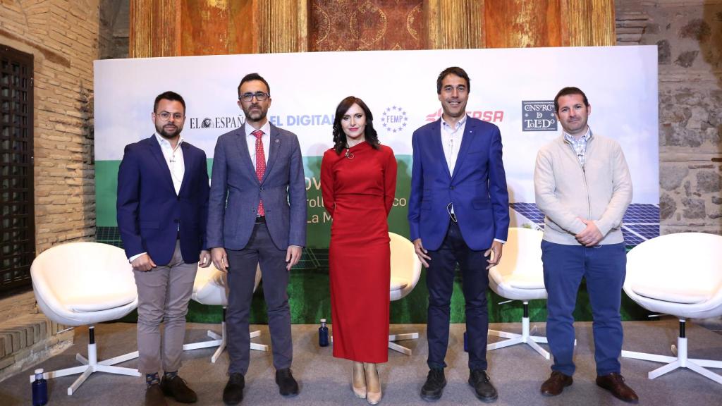 Carlos Morán, Félix Romero, Cristina Bravo, Enrique Sánchez y Cristóbal Martínez, de izquierda a derecha. / Foto: Óscar Huertas
