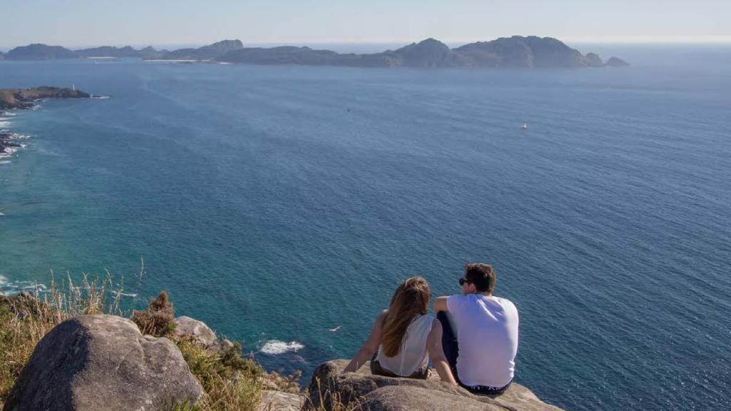 La ría de Vigo desde el monte Cepudo.