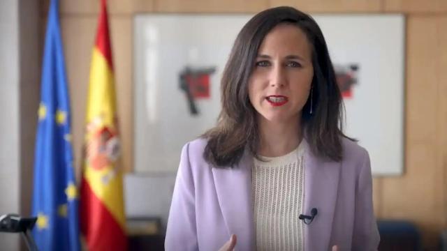 Ione Belarra, durante su vídeo sobre la Ley de Familias