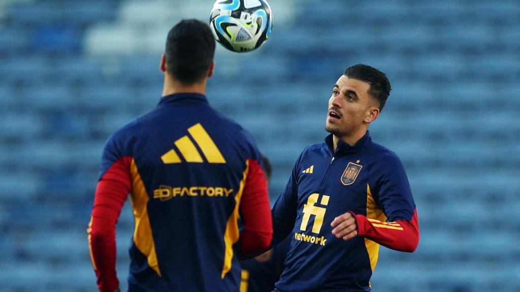 Ceballos entrenando con la Selección