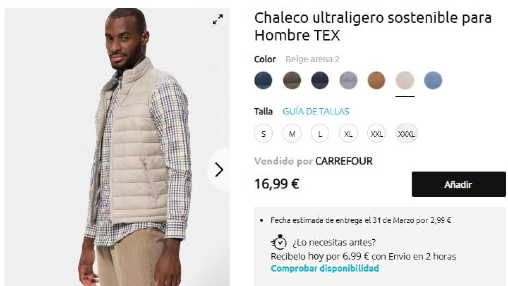 Chaleco ultraligero.