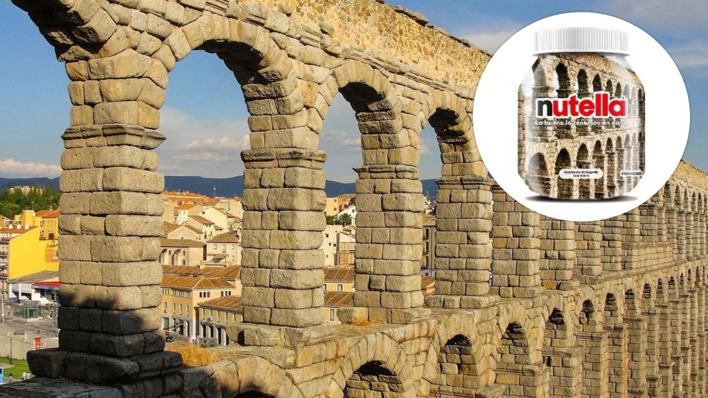 El Acueducto de Segovia plasmado en un bote de Nutella