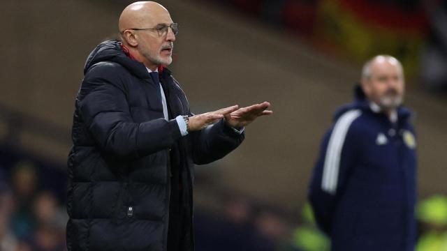 Luis de la Fuente, en un partido de la selección española de fútbol