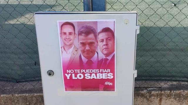 Carteles en Cabanillas del Campo (Guadalajara). Foto: PSOE de Cabanillas del Campo.