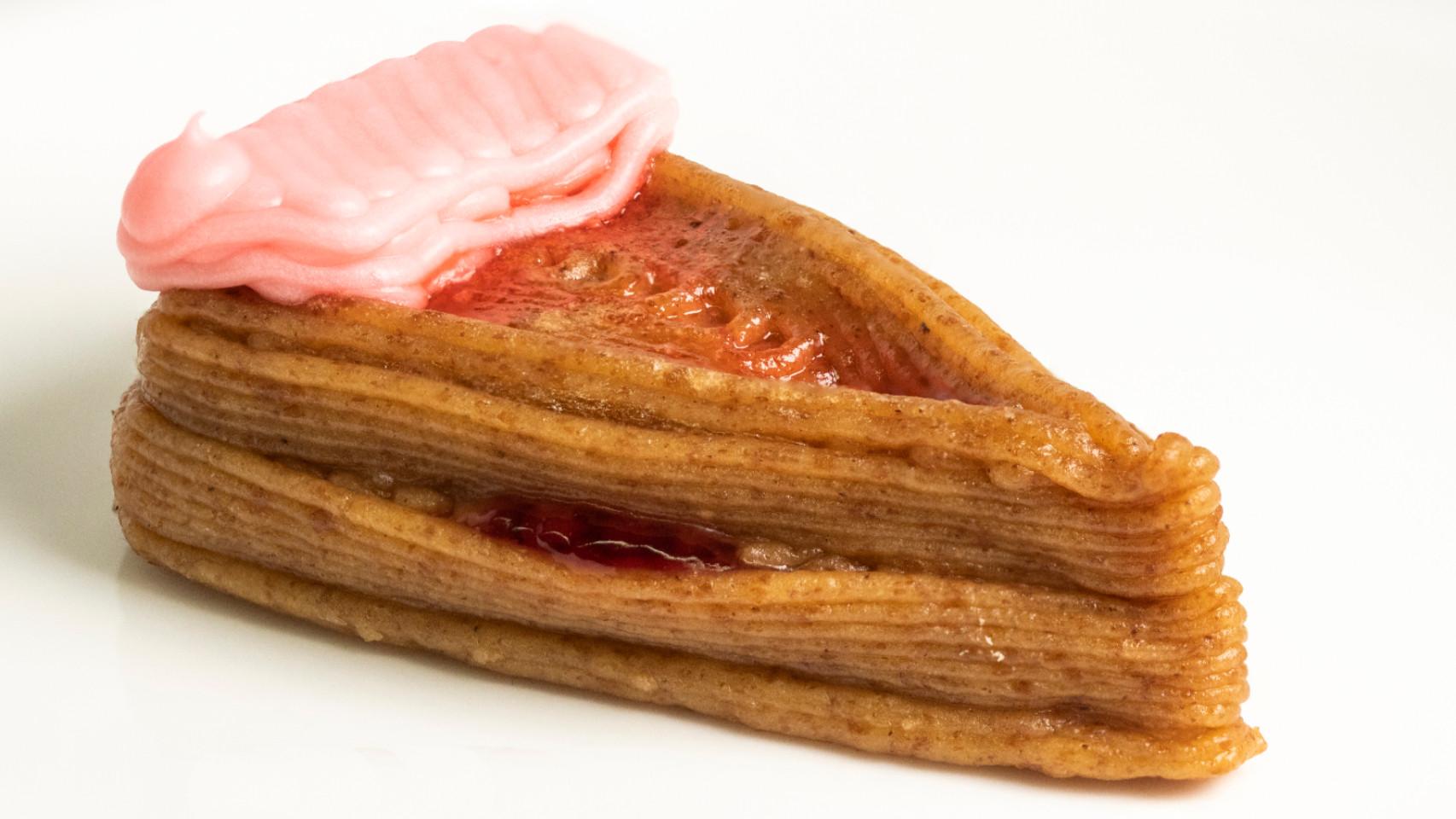 Una tarta impresa en 3D.