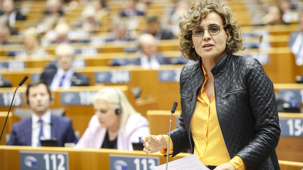 La jefa del PP en la Eurocámara, Dolors Montserrat, durante su intervención sobre Ponsatí