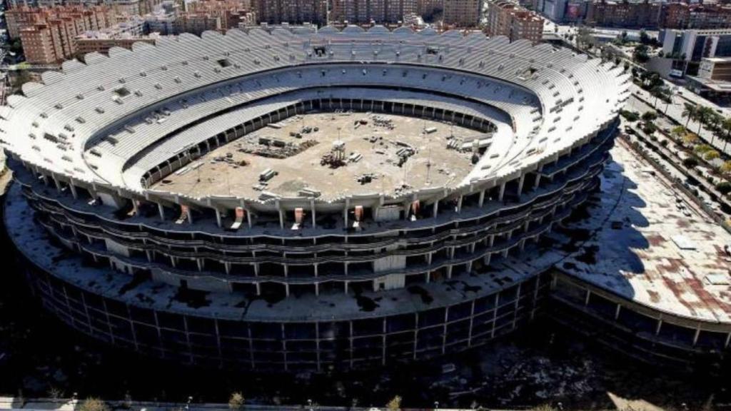 Estado actual en el que se encuentra la obra del Nou Mestalla.