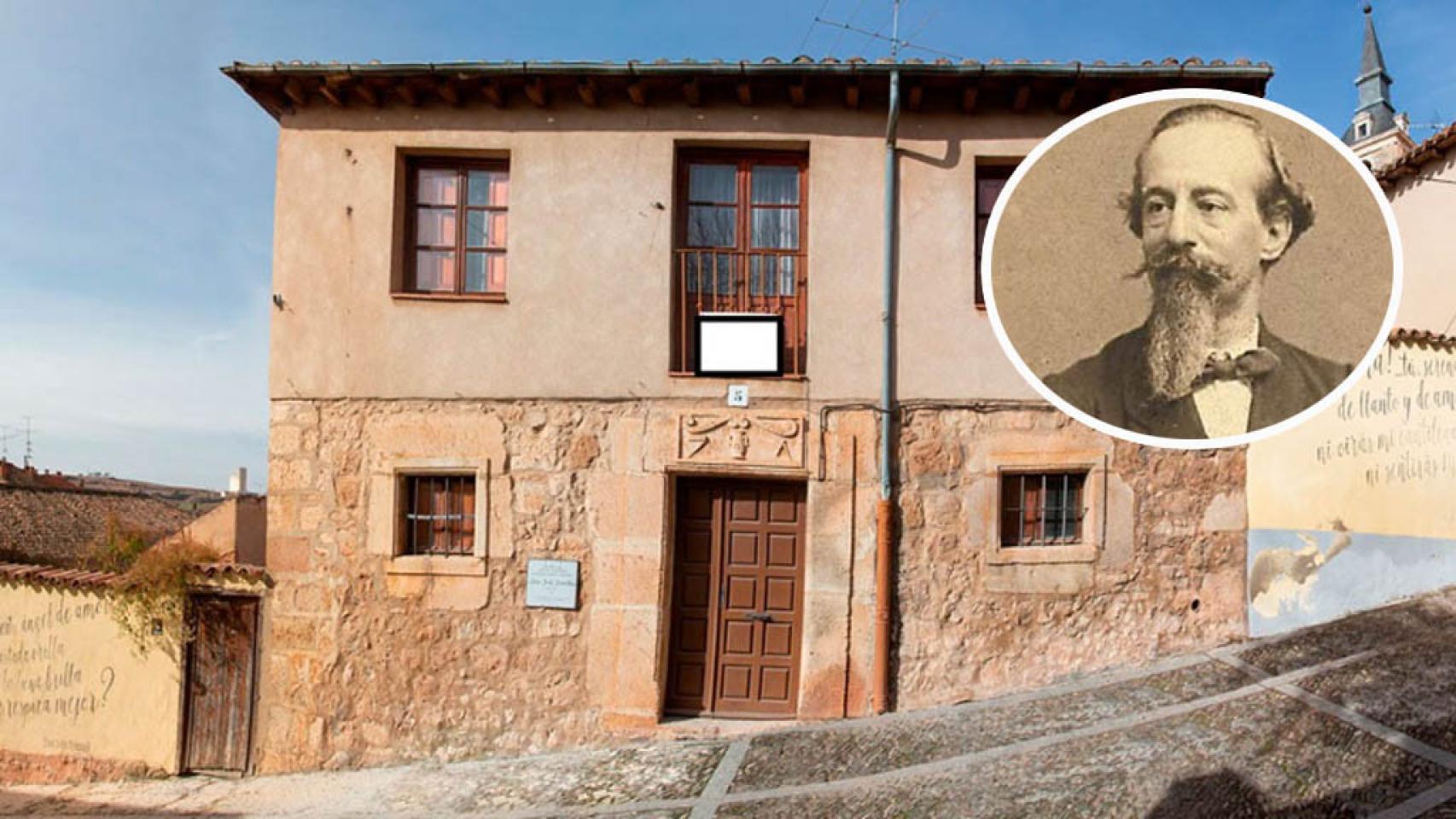 José Zorrilla y la casa a la venta en Lerma
