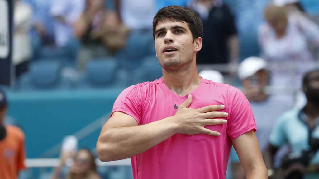 Carlos Alcaraz, durante el Masters 1.000 de Miami
