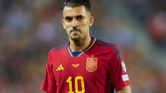 Dani Ceballos, en un partido de la selección española de fútbol