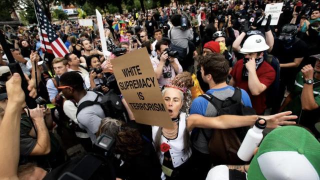 Manifestación antifascista en Portland, Estados Unidos, en 2019.