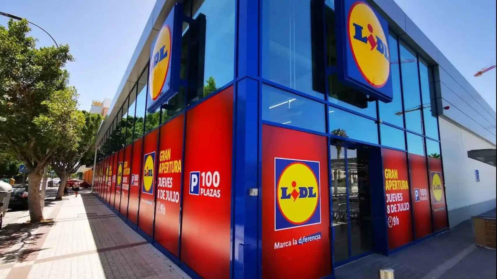 Fachada de un supermercado Lidl.