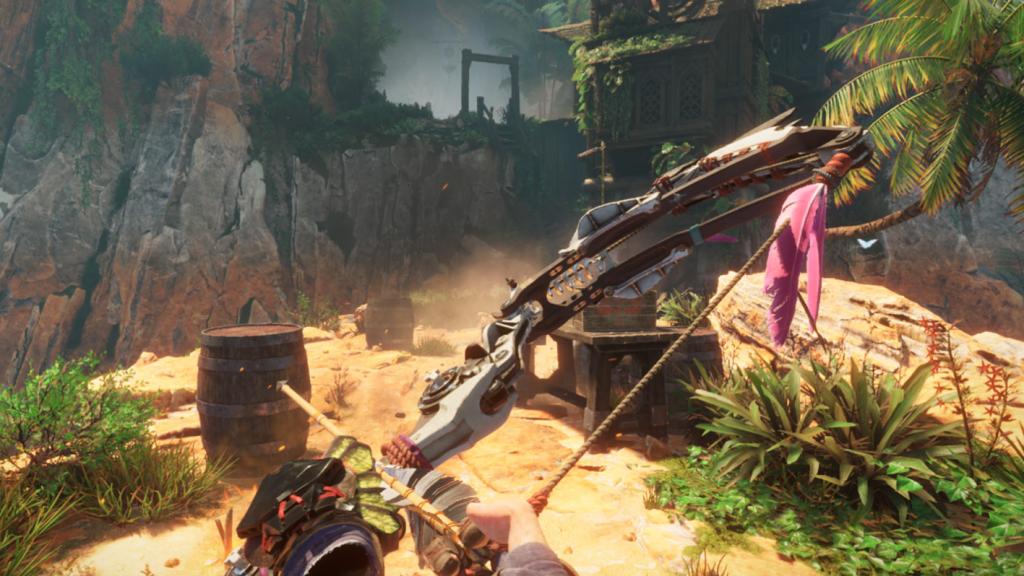 El arco es el principal arma de 'Horizon: Call of the Mountain'