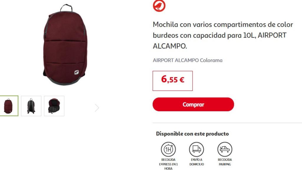 Mochila de cabina.