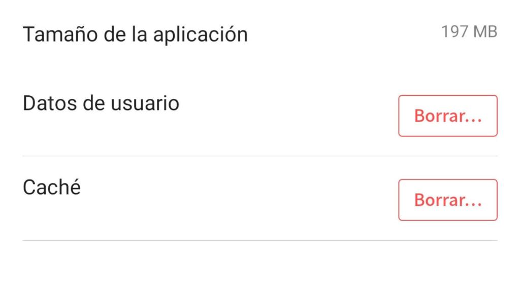 Limpia la caché y los datos de cada app