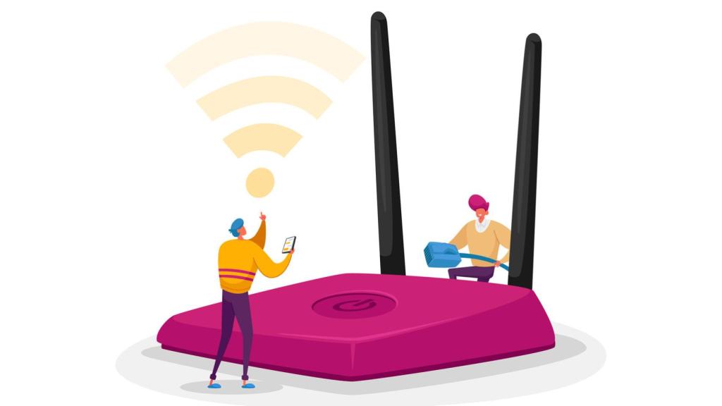 Ilustración de un router.