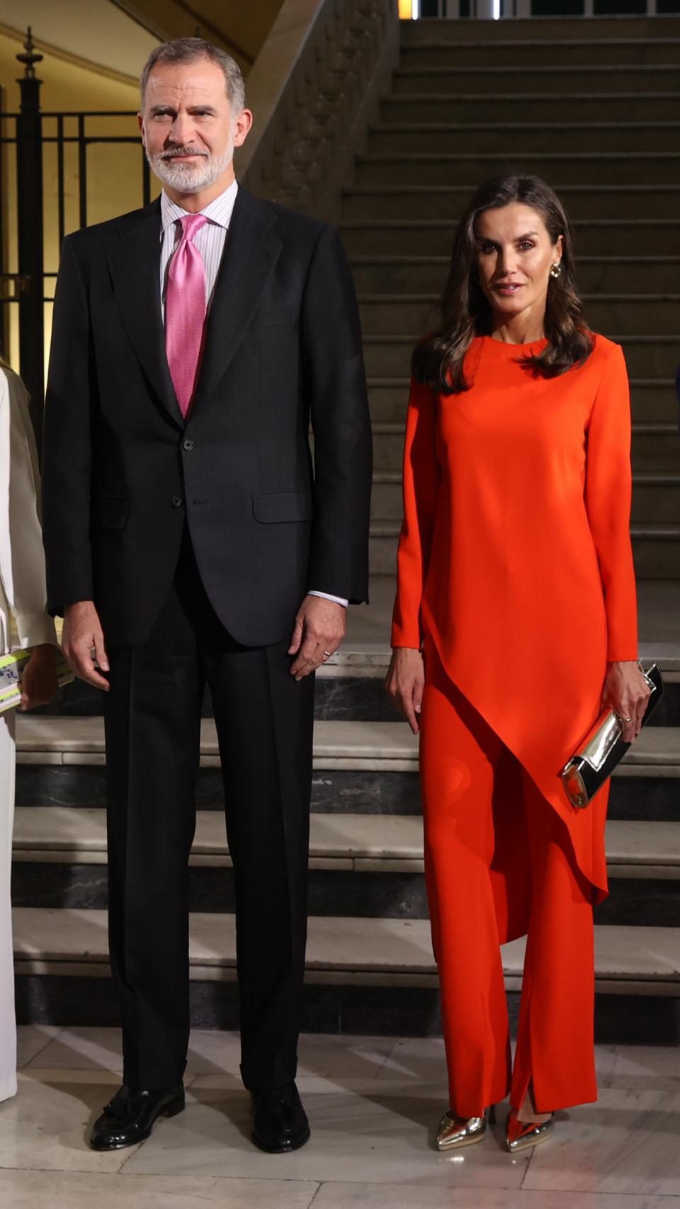 El 'outfit' que ha escogido la Reina para su último acto de la semana.