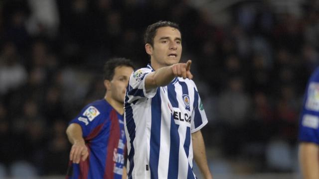 Andrija Delibasic durante un partido con la Real Sociedad en La Liga