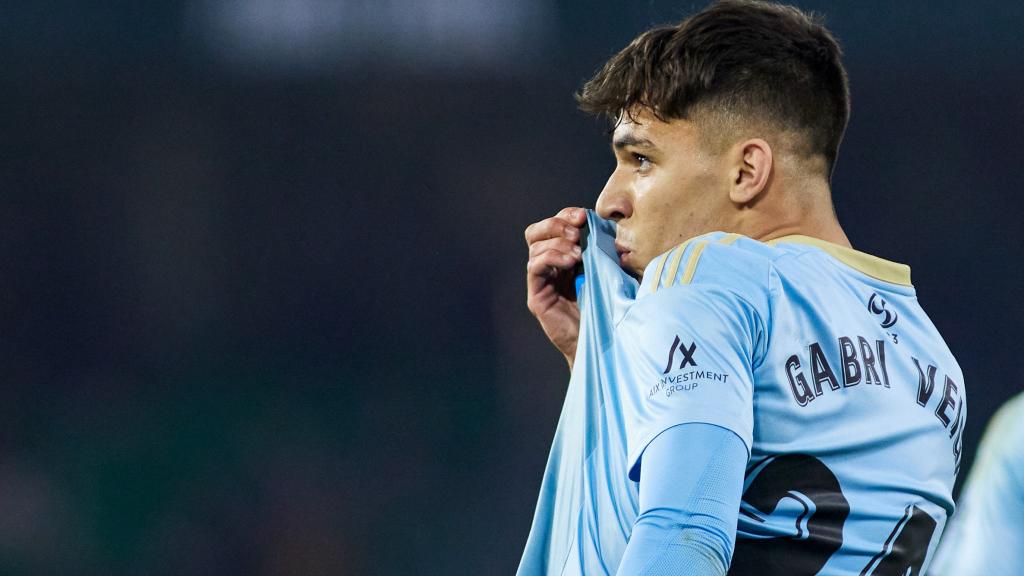 Gabri Veiga celebra un gol con el Celta