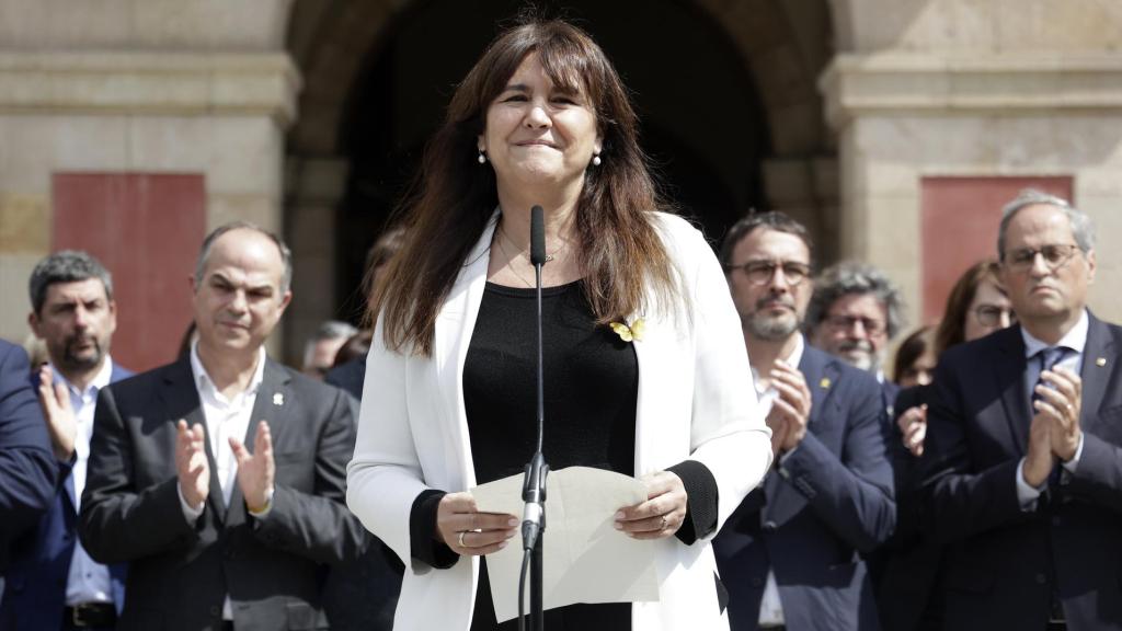 Laura Borràs, este jueces tras conocer la sentencia condenatoria dictada por el Tribunal Superior de Cataluña./