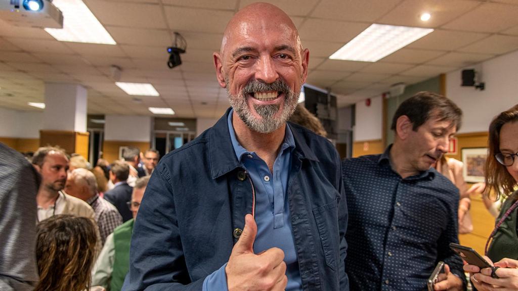 El rector de la UCM, Joaquín Goyache, el día que celebraba su reelección.