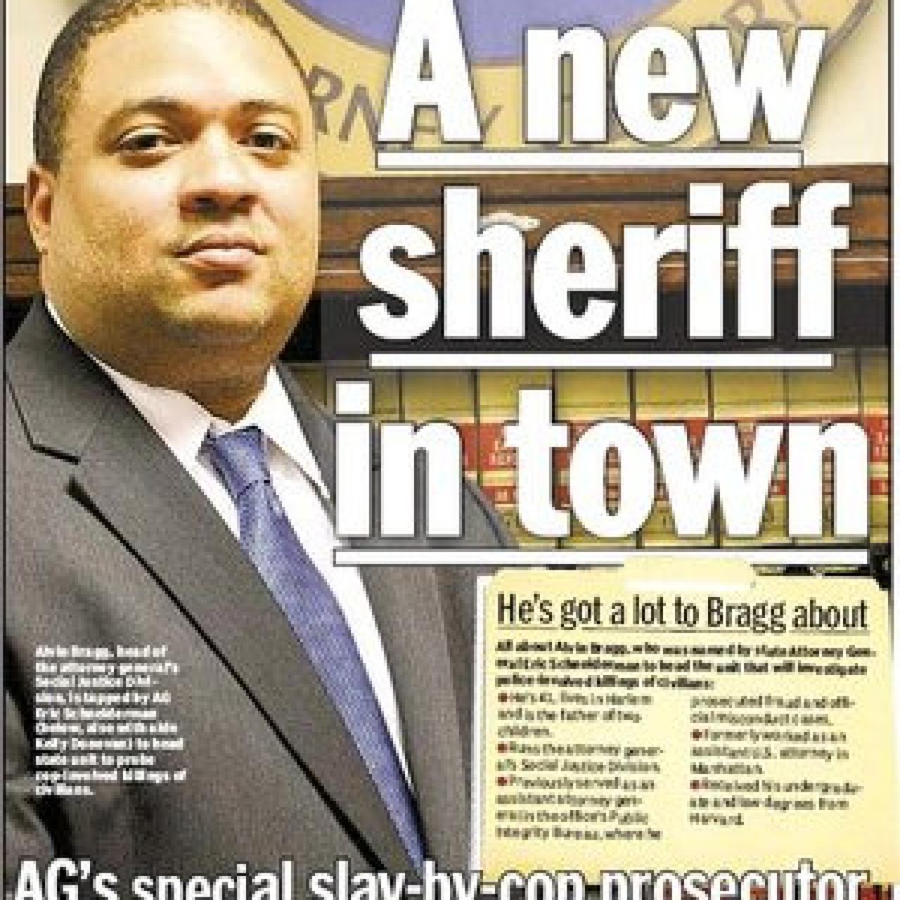 Alvin Bragg en la portada del Daily News.