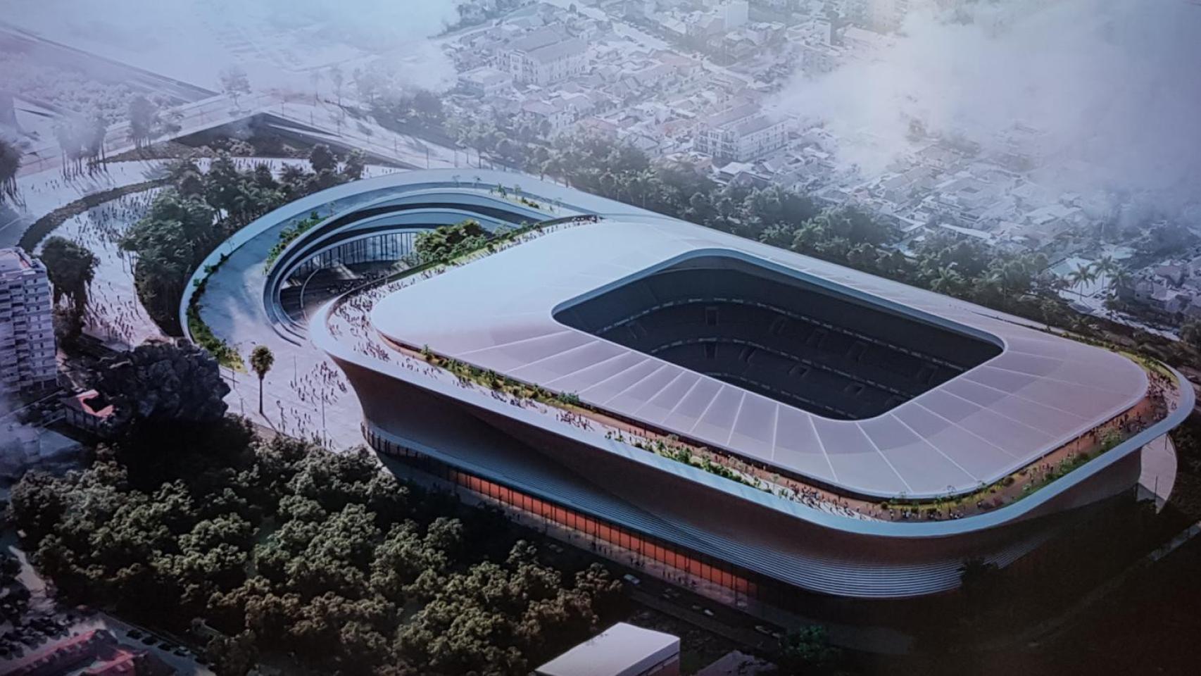 Render de la nueva Rosaleda.