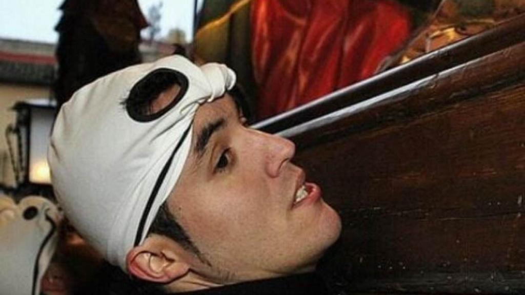 Ignacio en un momento de la Semana Santa en Medina de Rioseco