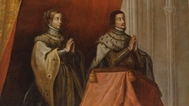 'Los Reyes Católicos bajo un dosel', anónimo de principios del siglo XVII. Museo del Prado