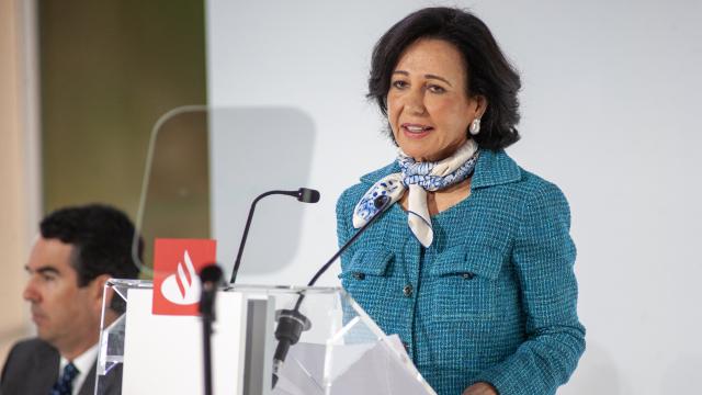 Ana Botín, presidenta de Santander, durante la junta general de accionistas del banco celebrada el pasado viernes.