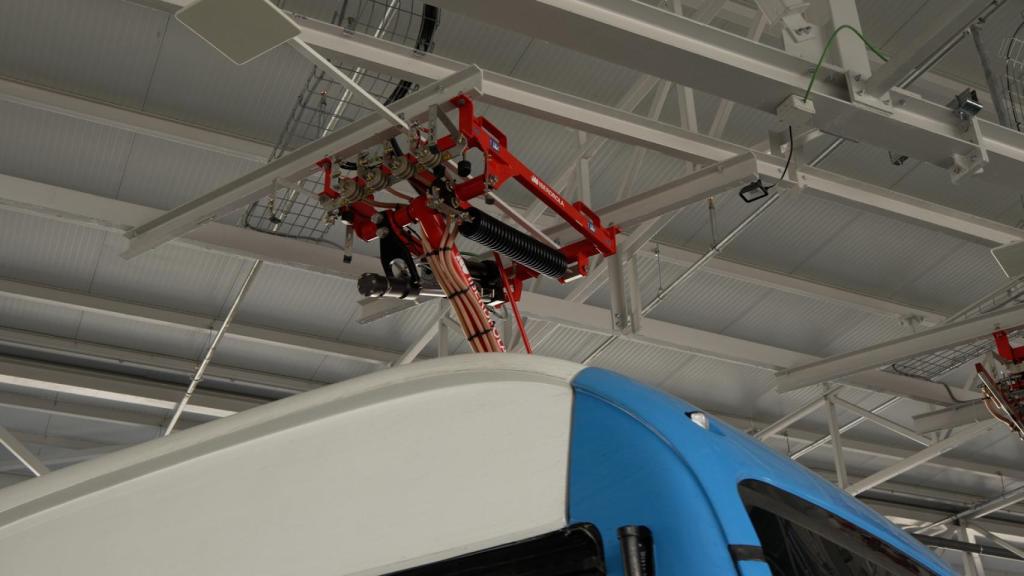 Sistema de carga de un autobús eléctrico.