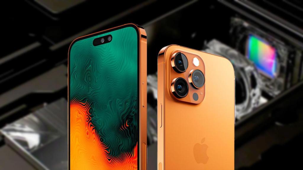 Fotomontaje con unos conceptos del iPhone 15.