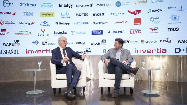 Francisco Conde, vicepresidente primero de la Xunta de Galicia, durante su conversación con Javier Arnau de D+I este 31 de marzo.